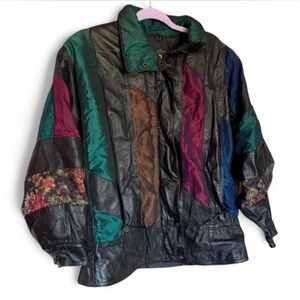 Unique, patchwork leather Jacket